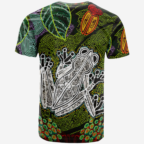Australia Aboriginal Custom T-shirt - Indigenous Watercolor Dot Art Frog Australia Aboriginal Custom T-shirt - Indigenous Watercolor Dot Art Frog