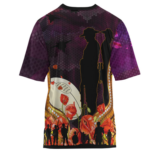 Brisbane Broncos Anzac Custom T-shirt - Broncos Aboriginal Inspired Pattern Anzac Remembrance Day T-shirt Brisbane Broncos Anzac Custom T-shirt - Broncos Aboriginal Inspired Pattern Anzac Remembrance Day T-shirt