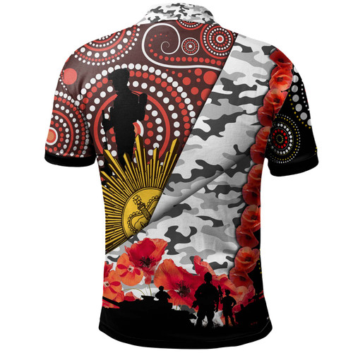 Australia Illawarra and St George Anzac Polo Shirt - Aboriginal Inspired Pattern Anzac Flowers Polo Shirt Australia Illawarra and St George Anzac Polo Shirt - Aboriginal Inspired Pattern Anzac Flowers Polo Shirt