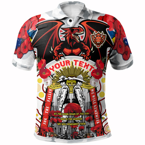Australia Illawarra and St George Anzac Polo Shirt - Custom Illawarra and St George ANZAC Day Commemoration