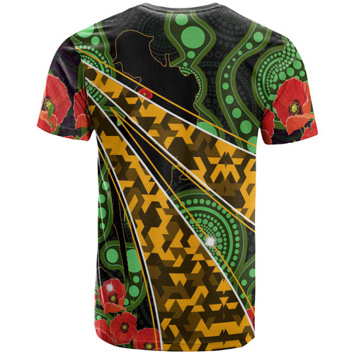 Wallabies Rugby T-shirt - Custom Anzac Wallabies Kangaroo with Aboriginal Inspired Patterns T-shirt Wallabies Rugby T-shirt - Custom Anzac Wallabies Kangaroo with Aboriginal Inspired Patterns T-shirt