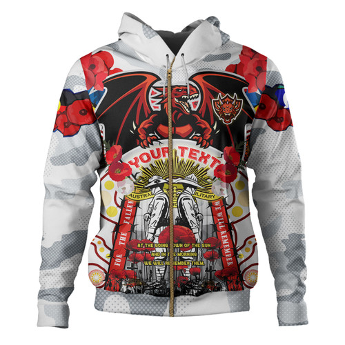Australia Illawarra and St George Anzac Hoodie - Custom Illawarra and St George ANZAC Day Commemoration Australia Illawarra and St George Anzac Hoodie - Custom Illawarra and St George ANZAC Day Commemoration