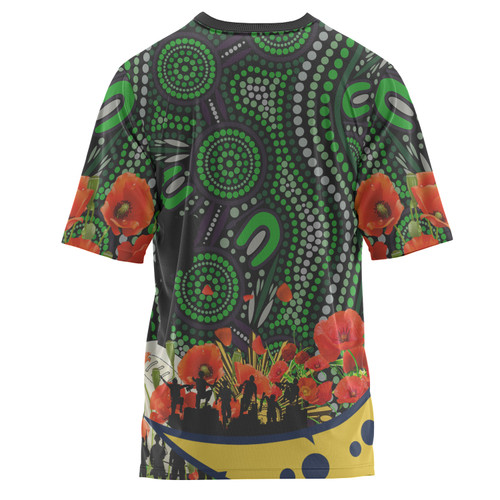 Parramatta Eels Custom T-shirt - Anzac Parramatta Eels Aboriginal Inspired with Flower T-shirt Parramatta Eels Custom T-shirt - Anzac Parramatta Eels Aboriginal Inspired with Flower T-shirt