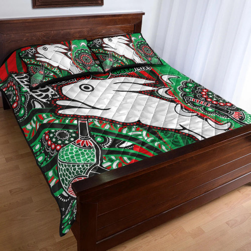 Australia South Sydney Rabbitohs Custom Quilt Bed Set - Indigenous Dreaming Souths "Live A Red Green Life" Australia South Sydney Rabbitohs Custom Quilt Bed Set - Indigenous Dreaming Souths "Live A Red Green Life"