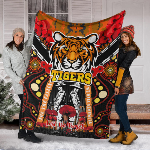 South West Sydney Anzac Day Watercolour Blanket - Custom Remembrance South West Sydney With Poppy Flower