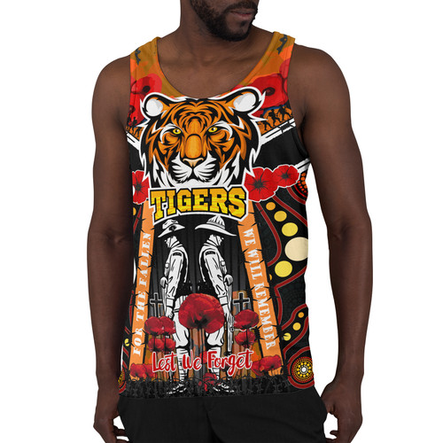 South West Sydney Anzac Day Watercolour Men Tank Top - Custom Remembrance South West Sydney With Poppy Flower