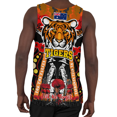 South West Sydney Anzac Day Watercolour Men Tank Top - Custom Remembrance South West Sydney With Poppy Flower