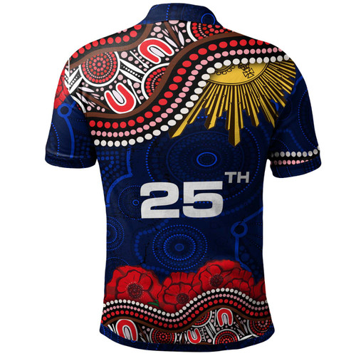 Australia Sydney Anzac Custom Polo Shirt - Anzac Day Sydney Aboriginal Inspired Polo Shirt Australia Sydney Anzac Custom Polo Shirt - Anzac Day Sydney Aboriginal Inspired Polo Shirt