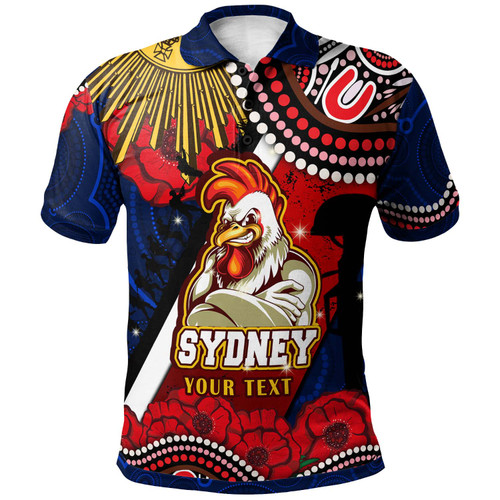 Australia Sydney Anzac Custom Polo Shirt - Anzac Day Sydney Aboriginal Inspired Polo Shirt Australia Sydney Anzac Custom Polo Shirt - Anzac Day Sydney Aboriginal Inspired Polo Shirt