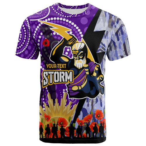 Melbourne Storm T-shirt - Custom Anzac Remembrance Melbourne Storm Aboriginal Inspired Patterns T-shirt Melbourne Storm T-shirt - Custom Anzac Remembrance Melbourne Storm Aboriginal Inspired Patterns T-shirt