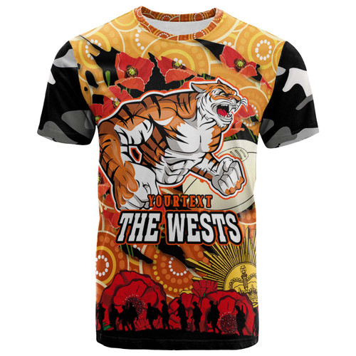 Australia Sydney Anzac T-shirt - Custom Anzac Aboriginal Inspired with Poppy Flower T-shirt Australia Sydney Anzac T-shirt - Custom Anzac Aboriginal Inspired with Poppy Flower T-shirt