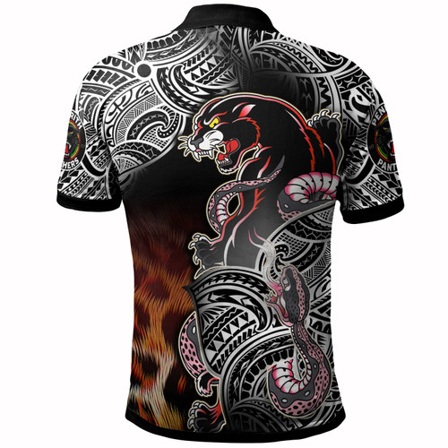 Penrith Polynesian Polo Shirt - Custom Wild Black Penrith Penrith Polynesian Polo Shirt - Custom Wild Black Penrith
