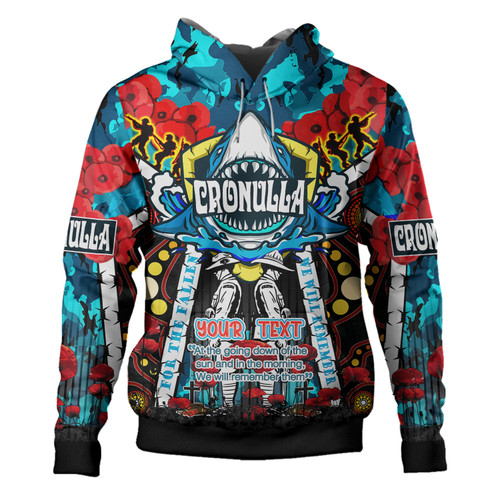 Australia Cronulla Anzac Watercolour Custom Hoodie - Remembrance Cronulla Anzac Day With Poppy Flower Hoodie Australia Cronulla Anzac Watercolour Custom Hoodie - Remembrance Cronulla Anzac Day With Poppy Flower Hoodie