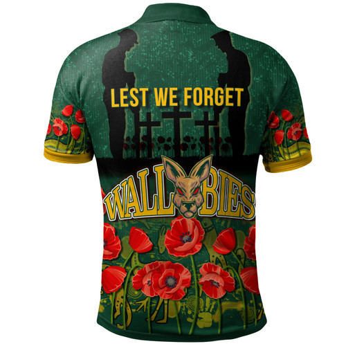 Wallabies Rugby Polo Shirt - Custom Anzac Wallabies Aboriginal With Animals Polo Shirt 1 Wallabies Rugby Polo Shirt - Custom Anzac Wallabies Aboriginal With Animals Polo Shirt 1