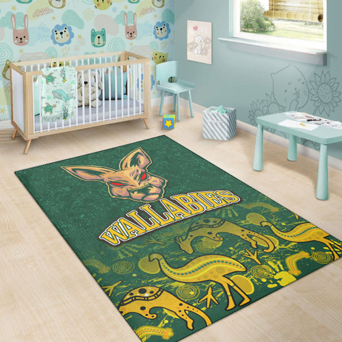Wallabies Rugby Area Rug - Wallabies Aboriginal With Animals Area Rug 3 Wallabies Rugby Area Rug - Wallabies Aboriginal With Animals Area Rug 3