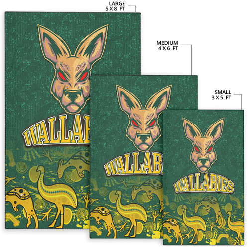 Wallabies Rugby Area Rug - Wallabies Aboriginal With Animals Area Rug 1 Wallabies Rugby Area Rug - Wallabies Aboriginal With Animals Area Rug 1
