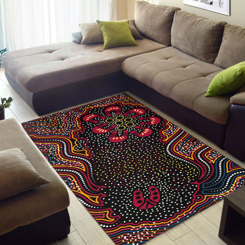 Australia Aboriginal Area Rug - Aboriginal art dreaming story background Australia Aboriginal Area Rug - Aboriginal art dreaming story background