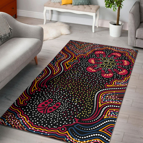 Australia Aboriginal Area Rug - Aboriginal art dreaming story background