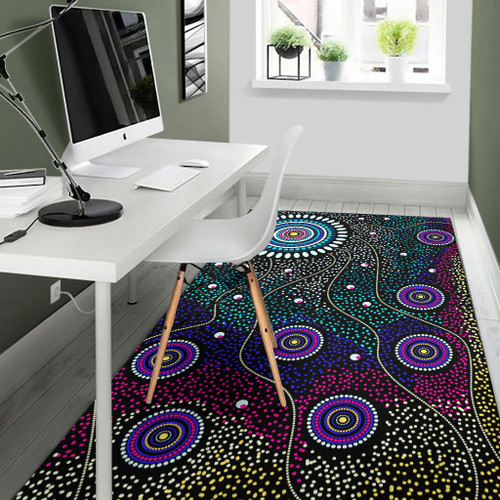 Australia Aboriginal Area Rug - Dreaming art aboriginal background Australia Aboriginal Area Rug - Dreaming art aboriginal background
