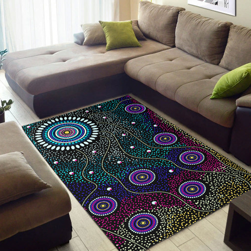 Australia Aboriginal Area Rug - Dreaming art aboriginal background Australia Aboriginal Area Rug - Dreaming art aboriginal background
