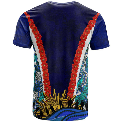 Blues Rugby T-shirt - Custom Anzac Aussie Blues and Aboriginal Inspired Pattern T-shirt Blues Rugby T-shirt - Custom Anzac Aussie Blues and Aboriginal Inspired Pattern T-shirt