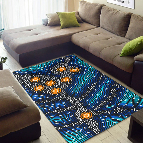 Australia Aboriginal Area Rug - Aboriginal background of dreaming art Australia Aboriginal Area Rug - Aboriginal background of dreaming art