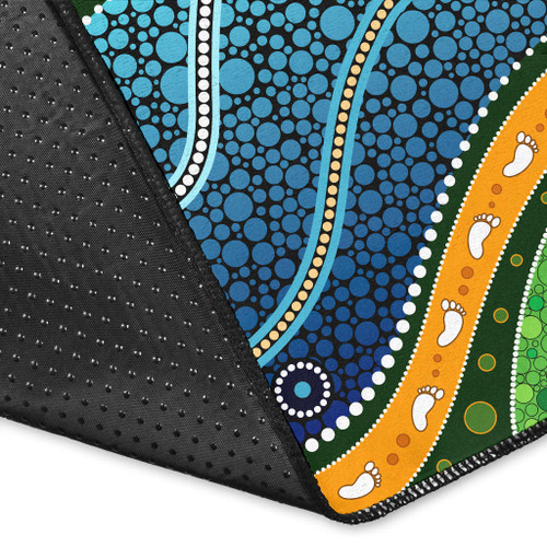 Australia Aboriginal Area Rug - Aboriginal style of background depicting nature