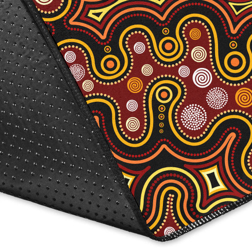 Australia Aboriginal Area Rug - Aboriginal style of dot background Australia Aboriginal Area Rug - Aboriginal style of dot background