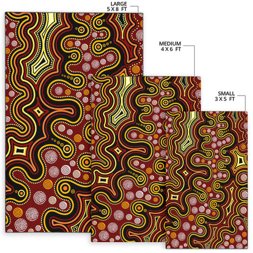Australia Aboriginal Area Rug - Aboriginal style of dot background Australia Aboriginal Area Rug - Aboriginal style of dot background