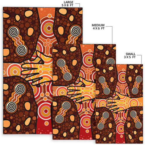 Australia Aboriginal Area Rug - Aboriginal style Dot art Indigenous Friendship concept Australia Aboriginal Area Rug - Aboriginal style Dot art Indigenous Friendship concept
