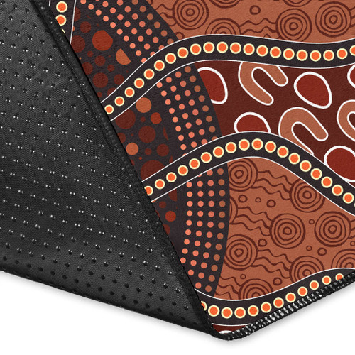 Australia Aboriginal Area Rug - Aboriginal Midnight Dreamtime Australia Aboriginal Area Rug - Aboriginal Midnight Dreamtime
