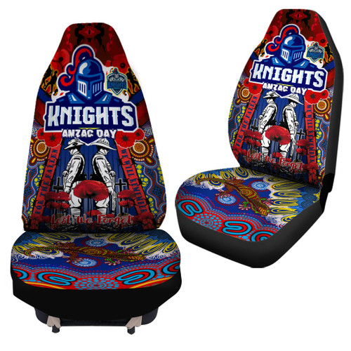 Newcastle Anzac Custom Watercolour Car Seat Cover - Remembrance Indigenous Newcastle With Poppy Flower Newcastle Anzac Custom Watercolour Car Seat Cover - Remembrance Indigenous Newcastle With Poppy Flower