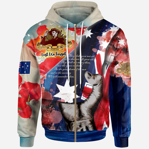 Australia Anzac Day Custom Patronage Hoodie - Anzac Spirit Bloods In My Veins Australia Anzac Day Custom Patronage Hoodie - Anzac Spirit Bloods In My Veins
