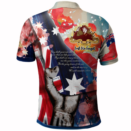 Australia Anzac Day Custom Patronage Polo Shirt - Anzac Spirit Bloods In My Veins Australia Anzac Day Custom Patronage Polo Shirt - Anzac Spirit Bloods In My Veins