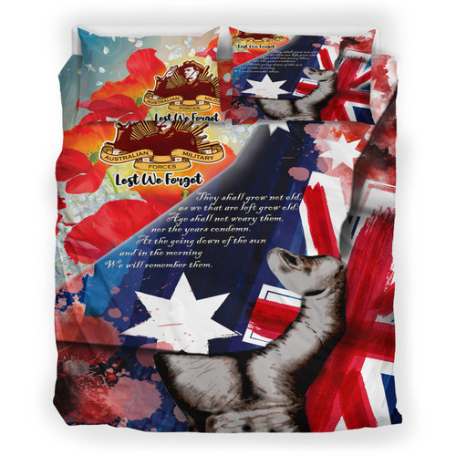 Australia Anzac Day Custom Patronage Bedding Set - Anzac Spirit Bloods In My Veins Australia Anzac Day Custom Patronage Bedding Set - Anzac Spirit Bloods In My Veins