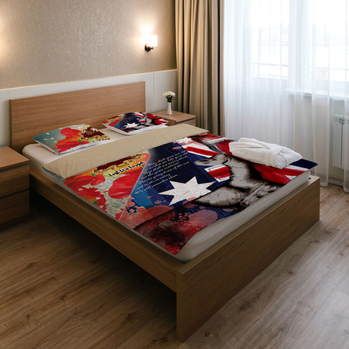 Australia Anzac Day Custom Patronage Bedding Set - Anzac Spirit Bloods In My Veins Australia Anzac Day Custom Patronage Bedding Set - Anzac Spirit Bloods In My Veins