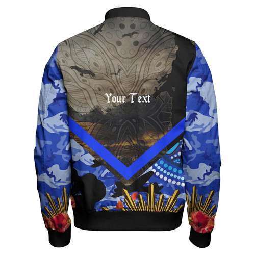 Australia  Anzac Aboriginal Inspired Bomber Jacket - Poppy Flower Remembrance Day Bomber Jacket Australia  Anzac Aboriginal Inspired Bomber Jacket - Poppy Flower Remembrance Day Bomber Jacket