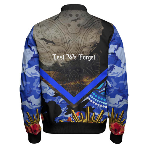 Australia  Anzac Aboriginal Inspired Bomber Jacket - Poppy Flower Remembrance Day Bomber Jacket Australia  Anzac Aboriginal Inspired Bomber Jacket - Poppy Flower Remembrance Day Bomber Jacket