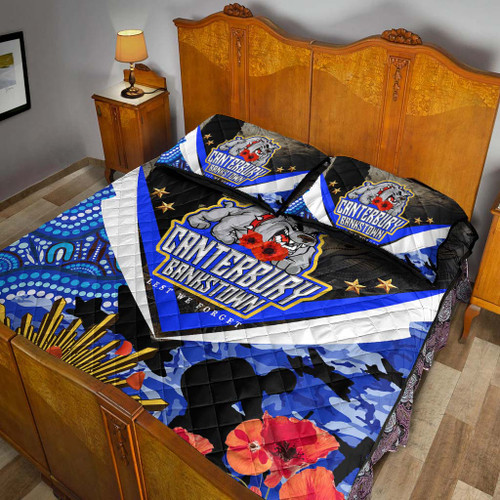 Australia  Anzac Aboriginal Inspired Quilt Bed Set - Poppy Flower Remembrance Day Quilt Bed Set Australia  Anzac Aboriginal Inspired Quilt Bed Set - Poppy Flower Remembrance Day Quilt Bed Set