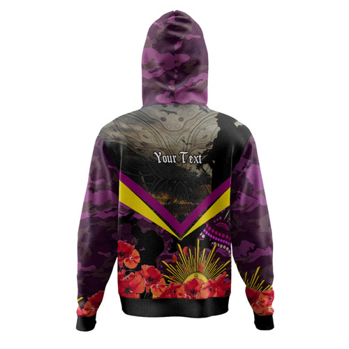 Brisbane Broncos Anzac Custom Hoodie - Remembrance Anzac Day Broncos Aboriginal Inspired Hoodie Brisbane Broncos Anzac Custom Hoodie - Remembrance Anzac Day Broncos Aboriginal Inspired Hoodie