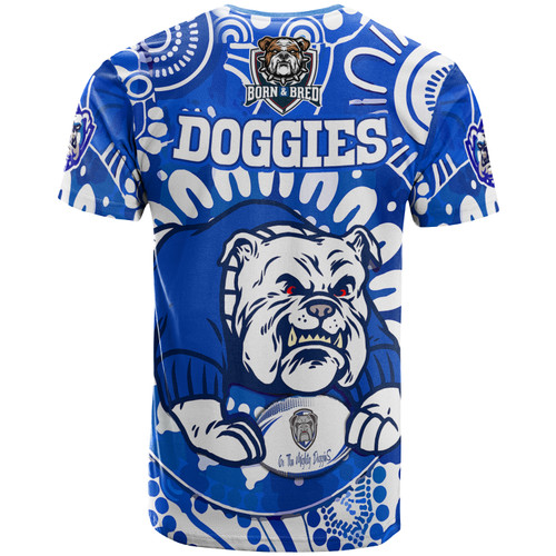 Australia City of Canterbury Bankstown Custom T-Shirt - Indigenous Doggies Blue and Whites Aboriginal Inspired T-Shirt Australia City of Canterbury Bankstown Custom T-Shirt - Indigenous Doggies Blue and Whites Aboriginal Inspired T-Shirt