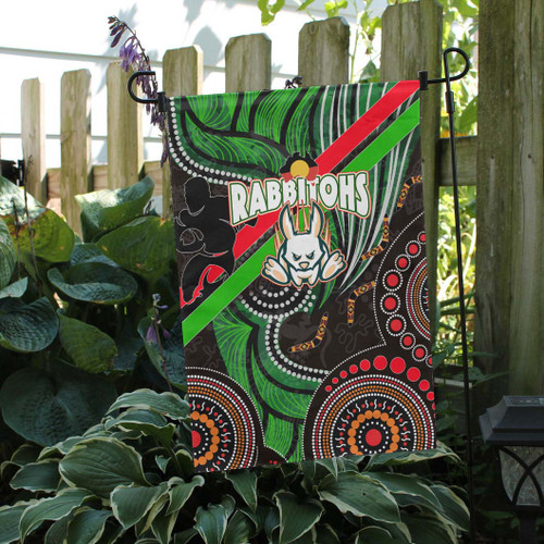 Australia Rabbitohs Anzac Aboriginal Inspired Flag - Rabittohs Remembrance Day with Poppy Flower Flag Australia Rabbitohs Anzac Aboriginal Inspired Flag - Rabittohs Remembrance Day with Poppy Flower Flag