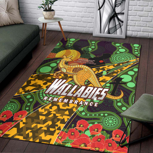 Wallabies Rugby Rug - Anzac Day Aboriginal Inspired Wallabies Kangaroo Rug Wallabies Rugby Rug - Anzac Day Aboriginal Inspired Wallabies Kangaroo Rug