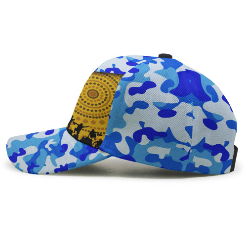 Gold Coast Titans Anzac Aboriginal Inspired Cap - Gold Coast Titans with Poppy Watercolor Flower Cap Gold Coast Titans Anzac Aboriginal Inspired Cap - Gold Coast Titans with Poppy Watercolor Flower Cap