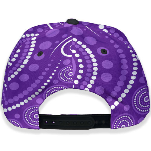 Melbourne Storm Anzac Aboriginal Inspired Cap - Melbourne Storm with Remembrance Day Poppy Flower Cap Melbourne Storm Anzac Aboriginal Inspired Cap - Melbourne Storm with Remembrance Day Poppy Flower Cap