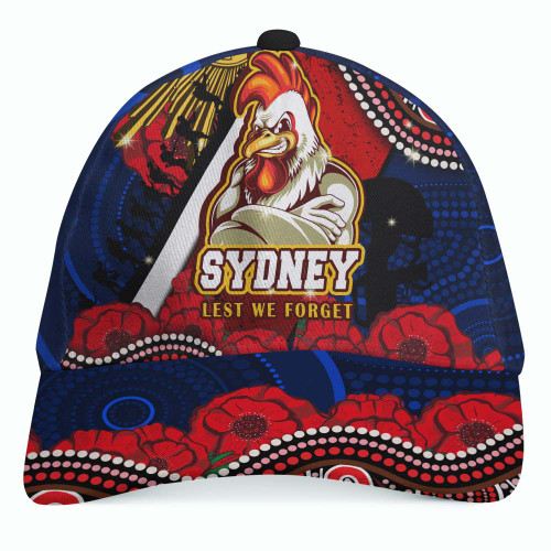 Australia Sydney Anzac Cap - Anzac Day Sydney Aboriginal Inspired Cap