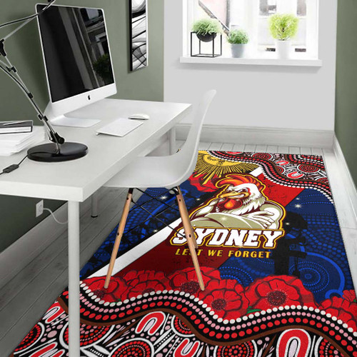 Australia Sydney Anzac Area Rug - Anzac Day Sydney Aboriginal Inspired Area Rug Australia Sydney Anzac Area Rug - Anzac Day Sydney Aboriginal Inspired Area Rug