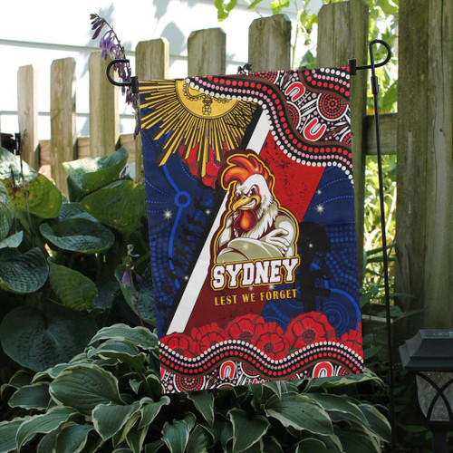 Australia Sydney Anzac Flag - Anzac Day Sydney Aboriginal Inspired Flag Australia Sydney Anzac Flag - Anzac Day Sydney Aboriginal Inspired Flag