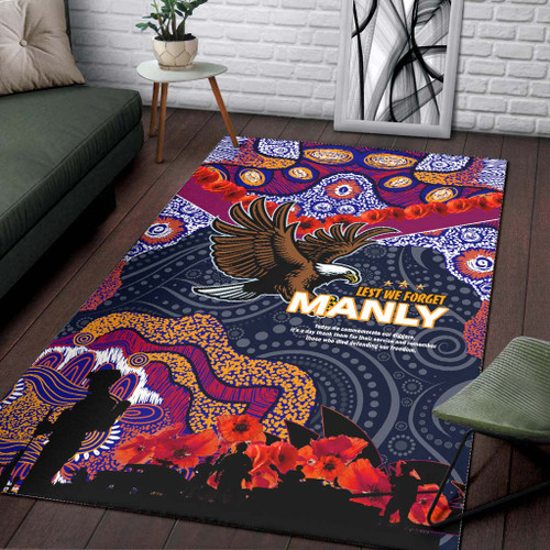 Australia Sea Eagles Anzac Area Rug - Lest We Forget Aboriginal Inspired Patterns Area Rug Australia Sea Eagles Anzac Area Rug - Lest We Forget Aboriginal Inspired Patterns Area Rug