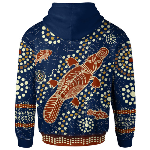 Australia Aboriginal Inspired Hoodie - Platypus And Fish Patterns Hoodie Australia Aboriginal Inspired Hoodie - Platypus And Fish Patterns Hoodie